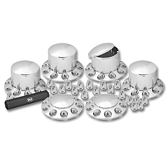 Trux Chrome Plastic Axle & Nut Cover Kit Product Image